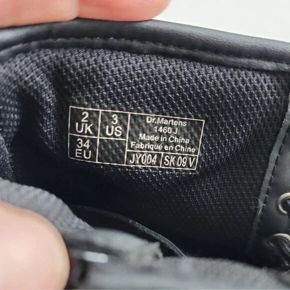 Dr Martens Youth Kids Size 3 US Black Combat Boots Leather Side Zippers School - Picture 6 of 7